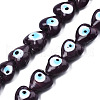 Handmade Evil Eye Lampwork Beads Strands LAMP-N029-010C-1