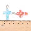 Luminous Resin Sequins Pendants RESI-V006-01B-P-4
