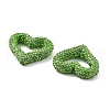 Heart Shape Polymer Clay Rhinestone Beads CLAY-NH0001-09A-08-2