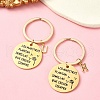 201 Stainless Steel & Brass Letter Keychain KEYC-YW00095-01-5