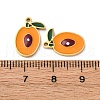 Fruit Seris 304 Stainless Steel Enamel Charms STAS-U060-03G-05-3