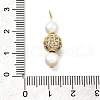 Brass Micro Pave Cubic Zirconia Pendants KK-Z093-31G-3