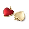 Brass Enamel Pendants KK-S525-11G-B-2