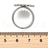 Tarnish Resistant Stainless Steel Cuff Ring Findings PW-WG67428-05-4
