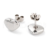Non-Tarnish Heart 316 Surgical Stainless Steel Stud Earrings for Women EJEW-Z050-18P-2