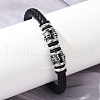 Braided Microfiber Leather Cord Bracelets BJEW-D304-11AS-4