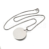 304 Stainless Steel Blank Pendant Necklaces NJEW-P329-04D-P-4