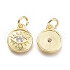 Brass Micro Pave Cubic Zirconia Pendants KK-P187-17-G-3