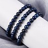 Natural Lapis Lazuli Beaded Stretch Bracelets X-BJEW-F202-04-4