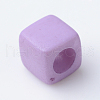 Solid Color Acrylic European Beads SACR-T001-02G-2