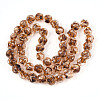Handmade Gold Foil Glass Beads Strands FOIL-N029-04D-2