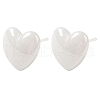 Hypoallergenic Bioceramics Zirconia Ceramic Heart Stud Earrings EJEW-C065-02E-3