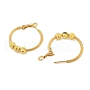 PVD Vacuum Plating 201 Stainless Steel Beaded Hoop Earrings with 304 Stainless Steel Pin for Women EJEW-F280-25G-2