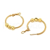 Vacuum Plating 201 Stainless Steel Beaded Hoop Earrings with 304 Stainless Steel Pin for Women EJEW-F280-25G-2