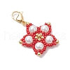 Glass Seed Beads Pendant Decorations HJEW-MZ00170-04-4