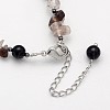 Natural Mixed Stone and Pearl Beaded Bracelets BJEW-JB01982-5