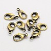Brushed Antique Bronze Eco-Friendly Brass Lobster Claw Clasps KK-M154-41AB-A-NR-1