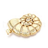Brass Micro Pave Cubic Zirconia Pendants KK-N268-01G-2