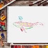 Large Plastic Reusable Drawing Painting Stencils Templates DIY-WH0202-117-6