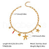 European Ocean Stainless Steel Pendant Necklaces with Pearl IA7525-1-1