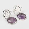 Natural Amethyst Pendants G-G910-I12-1