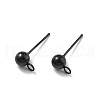 304 Stainless Steel Stud Earring Findings STAS-P099-04EB-1