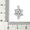 Brass Pave Clear Cubic Zirconia Connector Charms KK-G503-30P-3