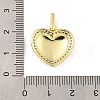 Rack Plating Brass Micro Pave Cubic Zirconia Pendant KK-H456-03G-3