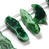 Dyed Natural Agate Nuggets Beads Strands G-E331-08H-1