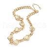 Alloy Heart Links Curb Chain Necklaces for Women NJEW-Z074-01KCG-2