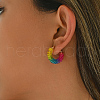 Elegant Stainless Steel Colorful Hoop Earrings MZ4594-2