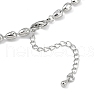 Rack Plating Brass Textured Teardrop Link Chain Necklaces for Women NJEW-K382-08P-2