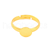 Golden Color Adjustable Brass Ring Components X-EC541-G-2