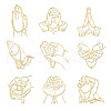 Nickel Decoration Stickers DIY-WH0450-091-1