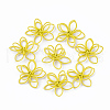Spray Painted Eco-Friendly Iron Wire Wrapped Pendants IFIN-T009-03C-1