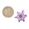 Handmade Polymer Clay and Snowflake Lampwork and Glass Round Pendants PALLOY-MZ00639-01-2