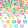 SUNNYCLUE 540Pcs 9 Colors Transparent & Luminous Plastic Beads KY-SC0001-85-2