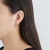 Brass Micro Pave Cubic Zirconia Huggie Hoop Earrings EJEW-BB67135-4