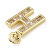 Brass Micro Pave Cubic Zirconia Pendants KK-V014-01G-08-2