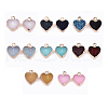 Electroplate Druzy Resin Pendants RESI-S366-01-M-1