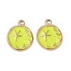 PVD Vacuum Plating 201 Stainless Steel Enamel Pendants STAS-J401-VC946-2