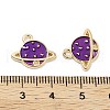 Light Gold Plated Alloy Enamel Pendants ENAM-M219-05KCG-01-3