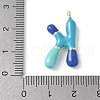 Brass Enamel Pendants KK-E093-03G-K-02-3
