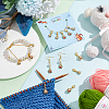 3D Cat Alloy Enamel Pendant Locking Stitch Markers HJEW-AB00554-5