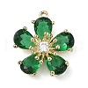 Brass Micro Pave Cubic Zirconia Pendants KK-S514-02F-G-1