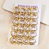 202 Stainless Steel Polishing Hoop Earrings EJEW-M106-02G-01-2