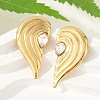 304 Stainless Steel Rhinestone Stud Earrings EJEW-U046-02G-2