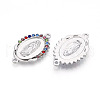Alloy Rhinestone Connector Charms ALRI-T011-07-2