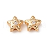 Brass Micro Pave Clear Cubic Zirconia Beads KK-Z112-41G-1