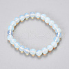 Synthetic Opalite Beaded Stretch Bracelets BJEW-Q692-47-10mm-1